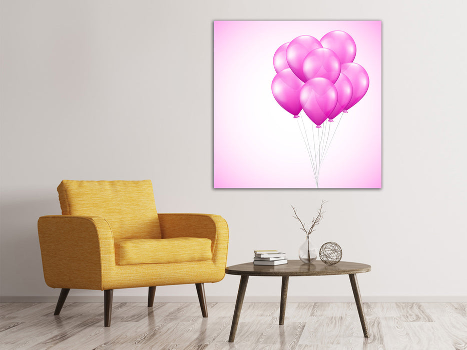 Leinwandbild Rosarote Luftballons