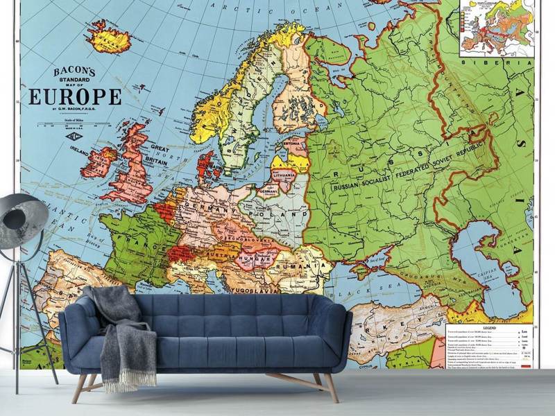 Wall Mural Map Europe