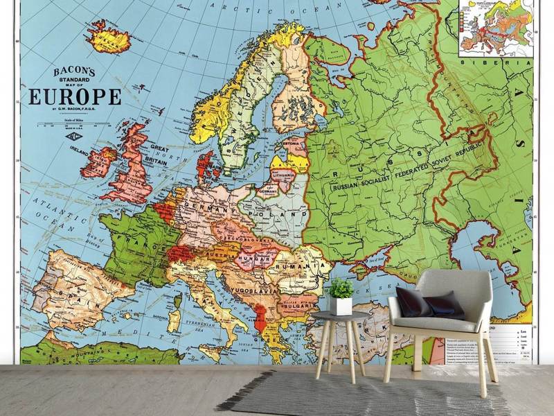 Wall Mural Map Europe