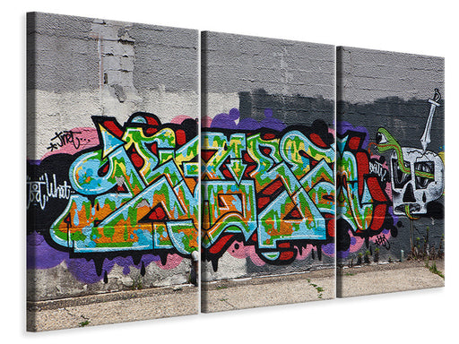 Leinwandbild 3-teilig Graffiti in New York