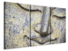 Leinwandbild 3-teilig Kopf eines Buddha in XXL