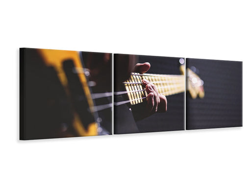 Panorama Leinwandbild 3-teilig Gitarrenspieler