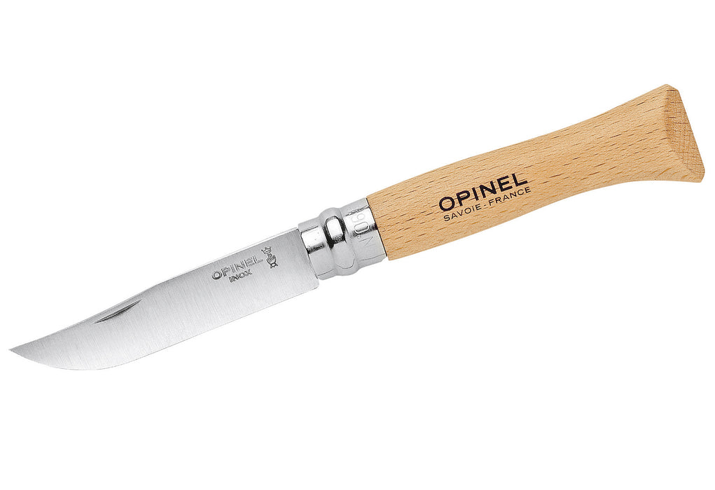 OPINEL Messer No 06 Griff Buche 7,2cm lange Edelstahlklinge rostfrei