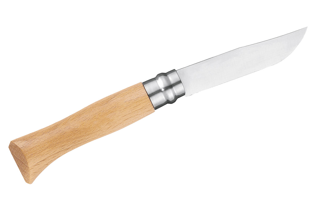 OPINEL Messer No 08 Griff Buche 8,5cm lange Edelstahlklinge rostfrei