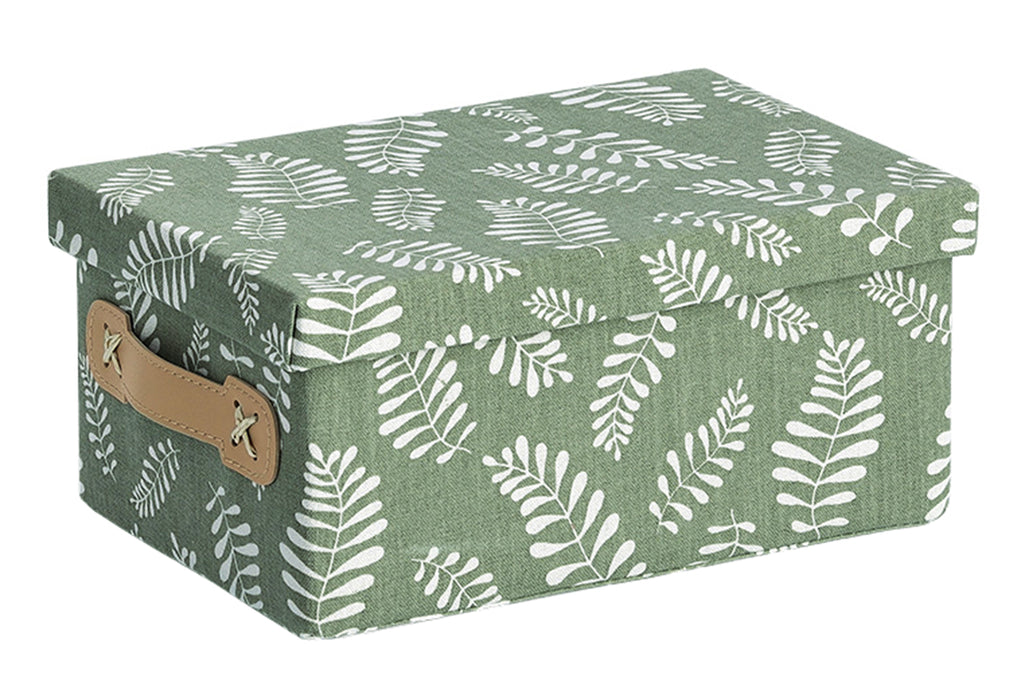 ZELLER PRESENT Aufbewahrungsbox Baumwolle/Polyester 28x19x13cm grün