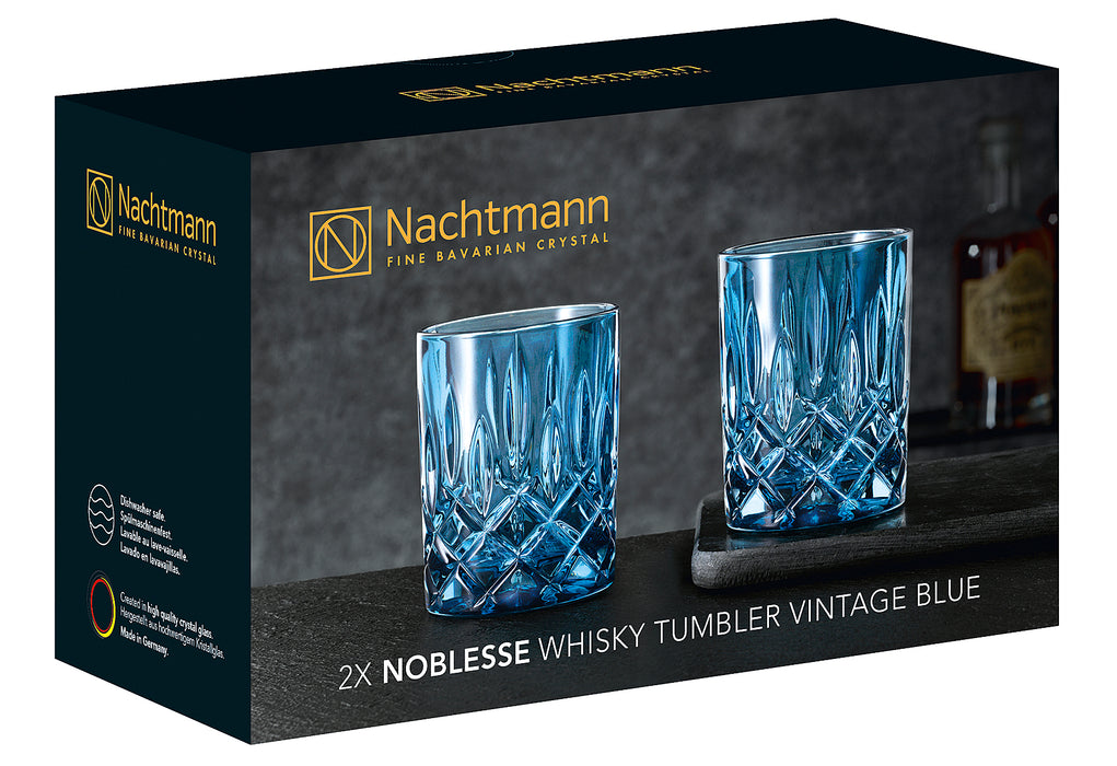 NACHTMANN Whiskybecher Noblesse vintage blue 295ml 2er Set