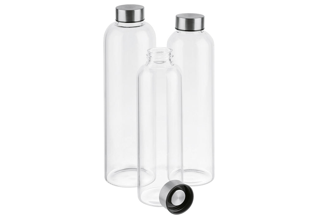 APS Trinkflasche Glas/18/8 1l Ø7,5cm H28,5cm