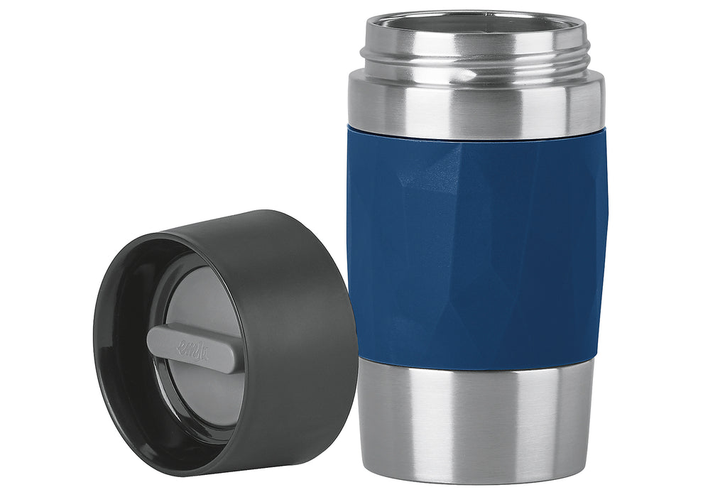 EMSA Isolierbecher Travel Mug Compact 0,3l Manschette dunkelblau
