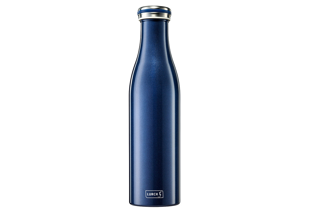 LURCH Thermo-Isolierflasche Edelstahl 0,75l blau-metallic