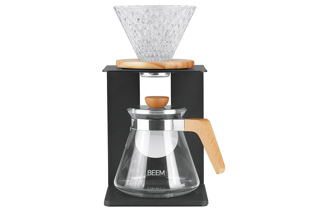 BEEM Kaffeebereiter Set Pour Over 600ml 4 Tassen schwarz/Edelstahl 4teilig