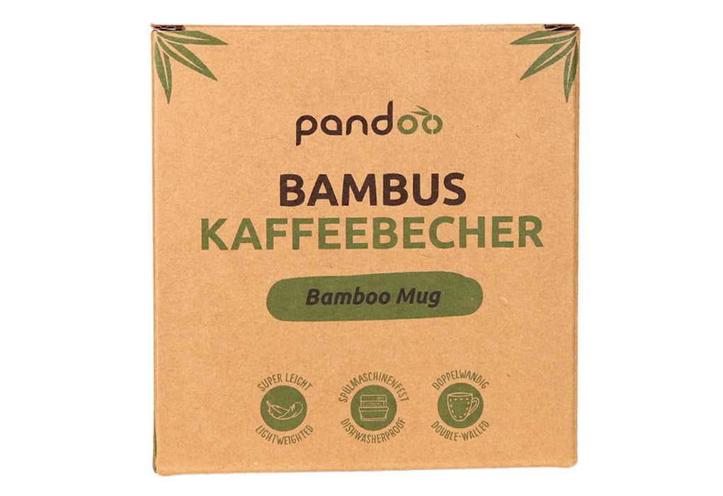 PANDOO Kaffeebecher Bambus & Edelstahl