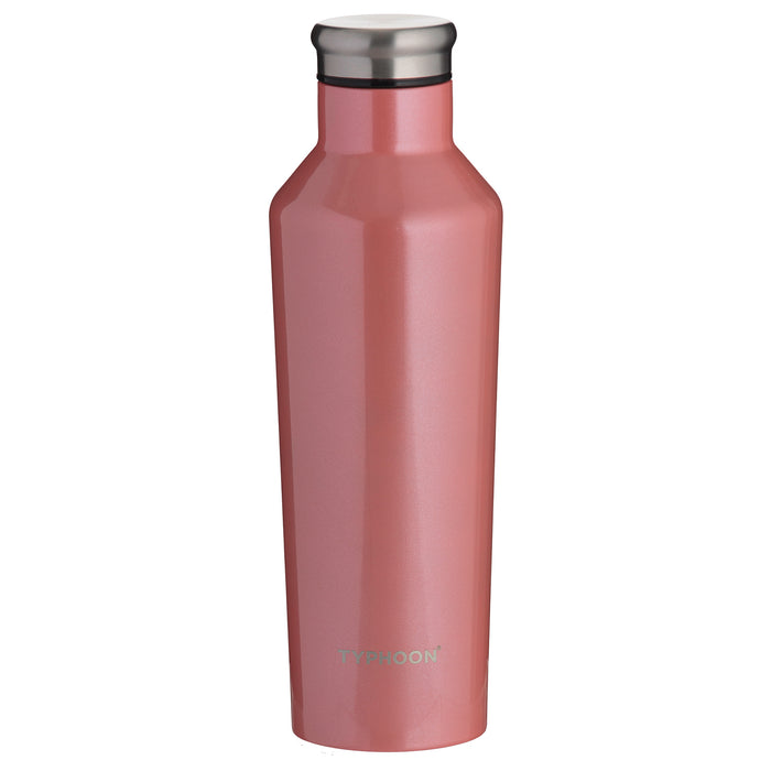 Formschöne Isolierflasche aus Edelstahl in pink.