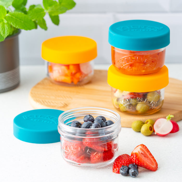 Auslaufsicheres Snackglas im 2er Set - ideal für das Aufbewahren und Mitnehmen Nüssen, Obst und kleinen Snacks.