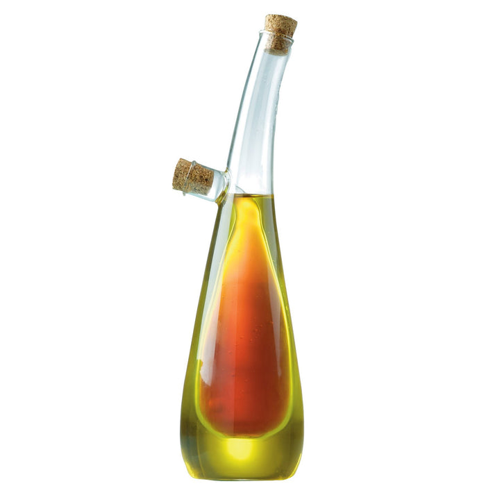 Duo ? Öl- und Essigflasche in einem in schön geschwungener Form.