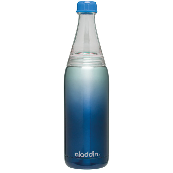 Wasserflasche in klassischem Design einer normalen Glas-Wasserflasche mit Isolierfunktion