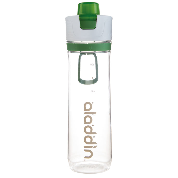 Mit dem Tracker dieser Wasserflasche kannst du tagsüber genau kontrollieren, wieviele Flaschen du am Tag getrunken hast. Mit einhändig bedienbarem Pushdeckel.