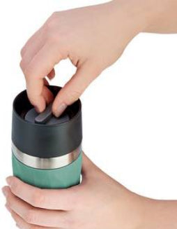 EMSA Isolierbecher Travel Mug Compact 0,3l Manschette grün