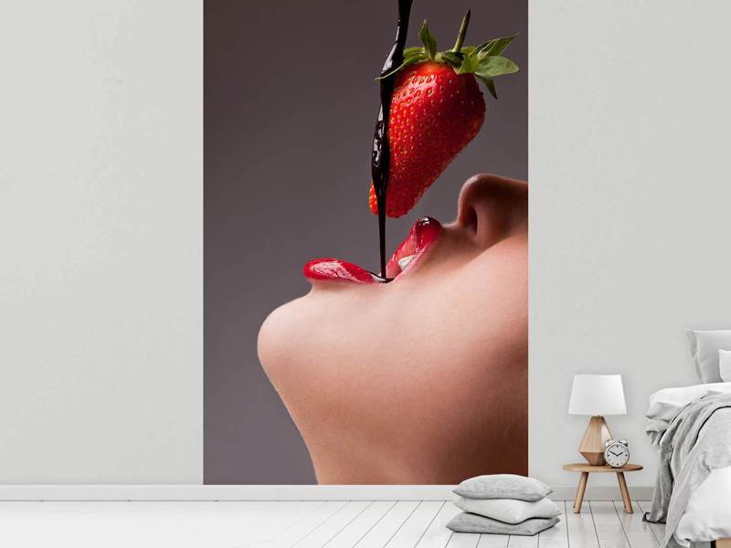 Wall Mural Strawberry kiss