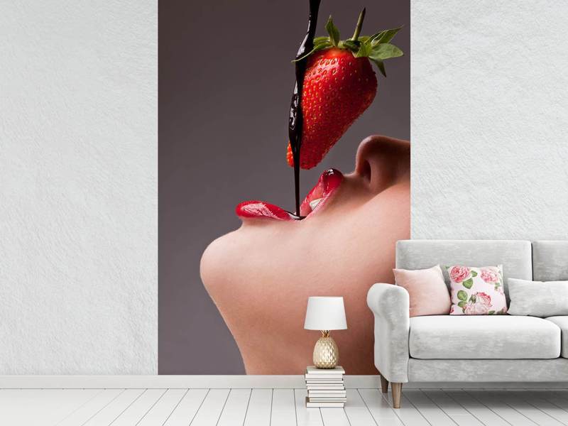 Wall Mural Strawberry kiss